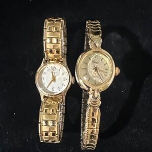 Elegant Gold toned Women's Watches set of 2